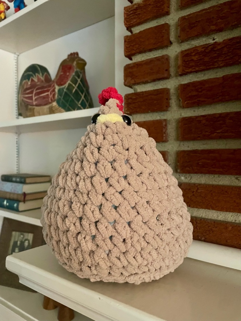 Life-Size Crochet Emotional Support Chicken Plush - Picture 3 of 3